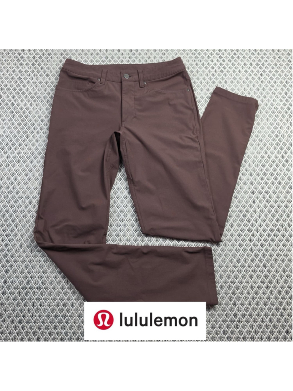 Lululemon Womens 28 Brown 5 Pocket Stretch Pants Slim Straight Leg